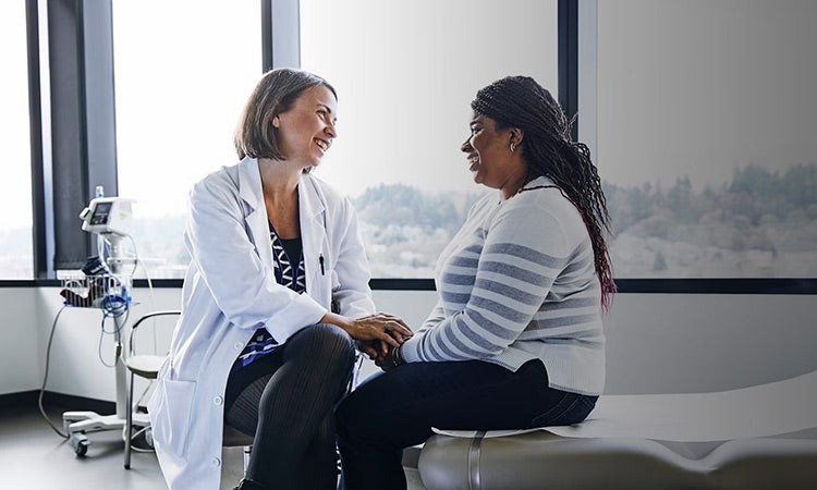 Provider consulting with patient.