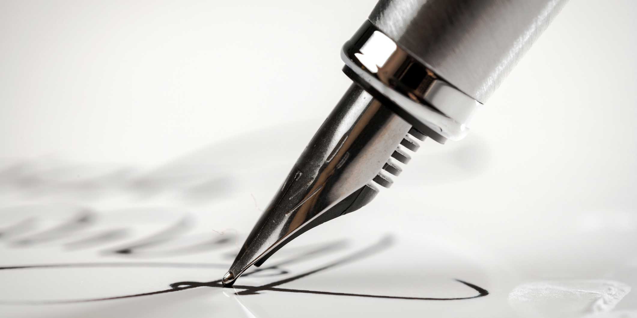 Image of fountain pen writing.